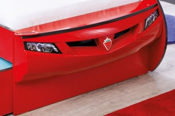 CARBED Кровать-машина Coupe с выдвижной кроватью Red 20.03.1306.00 в Верх-Ирмени - verh-irmen.mebel54.com | фото