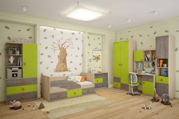 Детская комната Пуговка в Верх-Ирмени - verh-irmen.mebel54.com | фото
