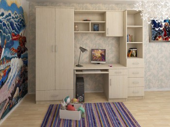 Детская Сережка Комплект мебели (Дуб белфорт) в Верх-Ирмени - verh-irmen.mebel54.com | фото