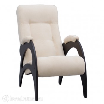 Кресло для отдыха Неаполь Модель 9 без лозы (Венге-эмаль/Ткань Ваниль Verona Vanilla) в Верх-Ирмени - verh-irmen.mebel54.com | фото