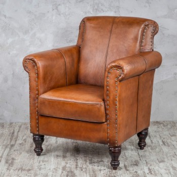 Кресло кожаное Лофт Чарльз в Верх-Ирмени - verh-irmen.mebel54.com | фото