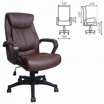 Кресло офисное BRABIX Enter EX-511 (коричневый) в Верх-Ирмени - verh-irmen.mebel54.com | фото