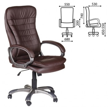 Кресло офисное BRABIX Omega EX-589 (коричневое) в Верх-Ирмени - verh-irmen.mebel54.com | фото