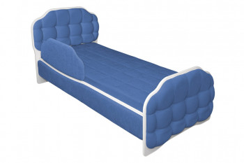 Кровать 170 Атлет 29 Синий (мягкий бортик) в Верх-Ирмени - verh-irmen.mebel54.com | фото