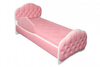 Кровать 180 Гармония 36 Светло-розовый (мягкий бортик) в Верх-Ирмени - verh-irmen.mebel54.com | фото