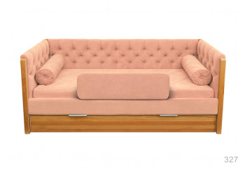 Кровать 180 серии Леди + ящик 15 Бледно-розовый (мягкий бортик/подушка валик) в Верх-Ирмени - verh-irmen.mebel54.com | фото