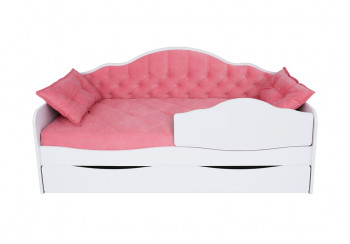 Кровать 190 серии Иллюзия Лайт 1 ящик 89 Розовый (подушки) в Верх-Ирмени - verh-irmen.mebel54.com | фото