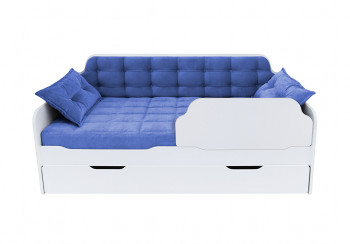 Кровать 190 серии Спорт Лайт 1 ящик 85 Синий (подушки) в Верх-Ирмени - verh-irmen.mebel54.com | фото