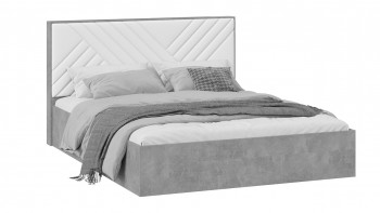 Кровать без ПМ «Хилтон» Тип 1 Ателье светлый/Белый в Верх-Ирмени - verh-irmen.mebel54.com | фото