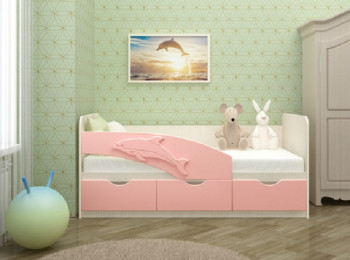 Кровать детская 1,8м Дельфин (Розовый металлик) в Верх-Ирмени - verh-irmen.mebel54.com | фото
