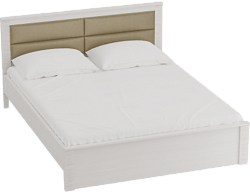 Кровать Элана 1400 с основанием Бодега белая в Верх-Ирмени - verh-irmen.mebel54.com | фото