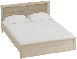 Кровать Элана 1600 с основанием Дуб Сонома в Верх-Ирмени - verh-irmen.mebel54.com | фото