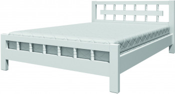 Кровать Натали-5 из массива сосны 1600*2000 Белый античный в Верх-Ирмени - verh-irmen.mebel54.com | фото