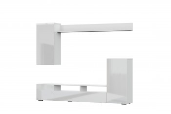 Мебель для гостиной МГС 4 (Белый/Белый глянец) в Верх-Ирмени - verh-irmen.mebel54.com | фото