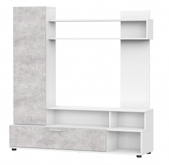 Мебель для гостиной "МГС 9" Белый / Цемент светлый в Верх-Ирмени - verh-irmen.mebel54.com | фото
