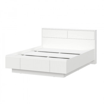 Модульная система "Одри" Кровать двойная (1,6х2,0) серия 3 Белый в Верх-Ирмени - verh-irmen.mebel54.com | фото
