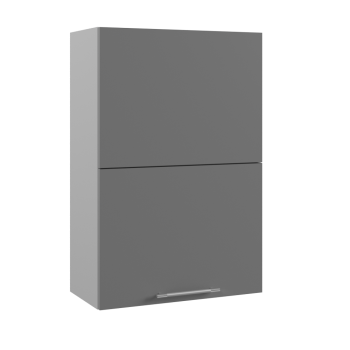 Ройс ПГПМ 600 Шкаф верхний Blum Aventos HF (Графит софт/корпус Серый) в Верх-Ирмени - verh-irmen.mebel54.com | фото