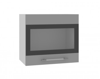 Ройс ВПГСФ 500 Шкаф верхний горизонтальный со стеклом с фотопечатью высокий (Графит софт/корпус Серый) в Верх-Ирмени - verh-irmen.mebel54.com | фото