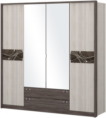 Шкаф четырехстворчатый с зеркалом Шк69.1 Николь в Верх-Ирмени - verh-irmen.mebel54.com | фото