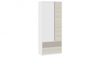 Шкаф для одежды комбинированный «Сканди» Дуб Гарден/Белый/Глиняный серый в Верх-Ирмени - verh-irmen.mebel54.com | фото