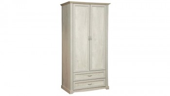 Шкаф для одежды "Сохо" (бетон пайн белый/2 ящика/зеркало) в Верх-Ирмени - verh-irmen.mebel54.com | фото