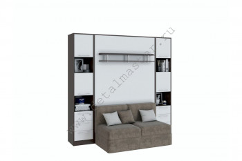 Шкаф-кровать с диваном БЕЛА с полкой ножкой в Верх-Ирмени - verh-irmen.mebel54.com | фото