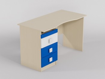 Стол (столешница с выемкой) Скай люкс (Синий/Белый/корпус Клен) в Верх-Ирмени - verh-irmen.mebel54.com | фото