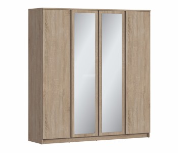 Веста СБ-3082 Шкаф 4х дверный с зеркалами Дуб Сонома в Верх-Ирмени - verh-irmen.mebel54.com | фото